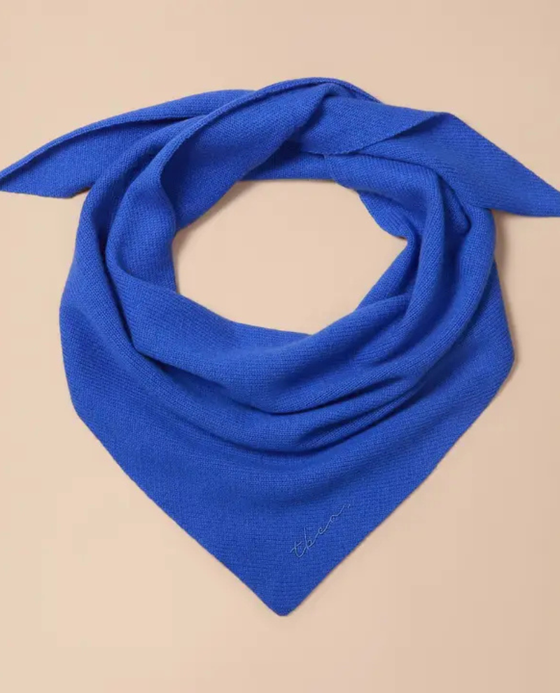 TBCo Cobalt Blue Merino Triangle Scarf