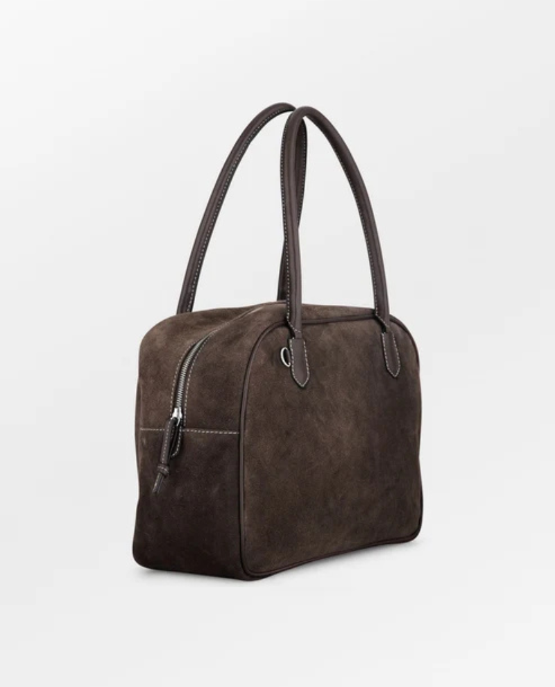 Beck Sondergaard Bailie Chocolate Suede Bag