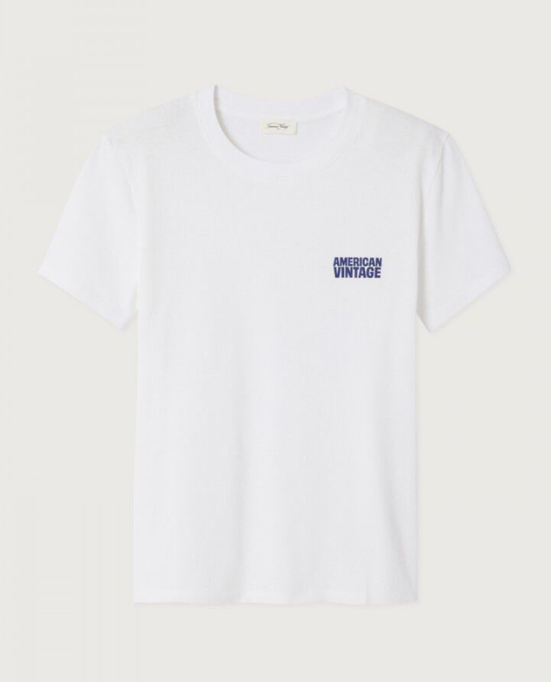 American Vintage White Ykobow Short Sleeve T-Shirt