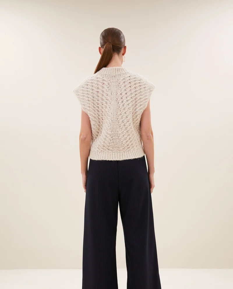 By-Bar Blake Chalk Spencer Knit
