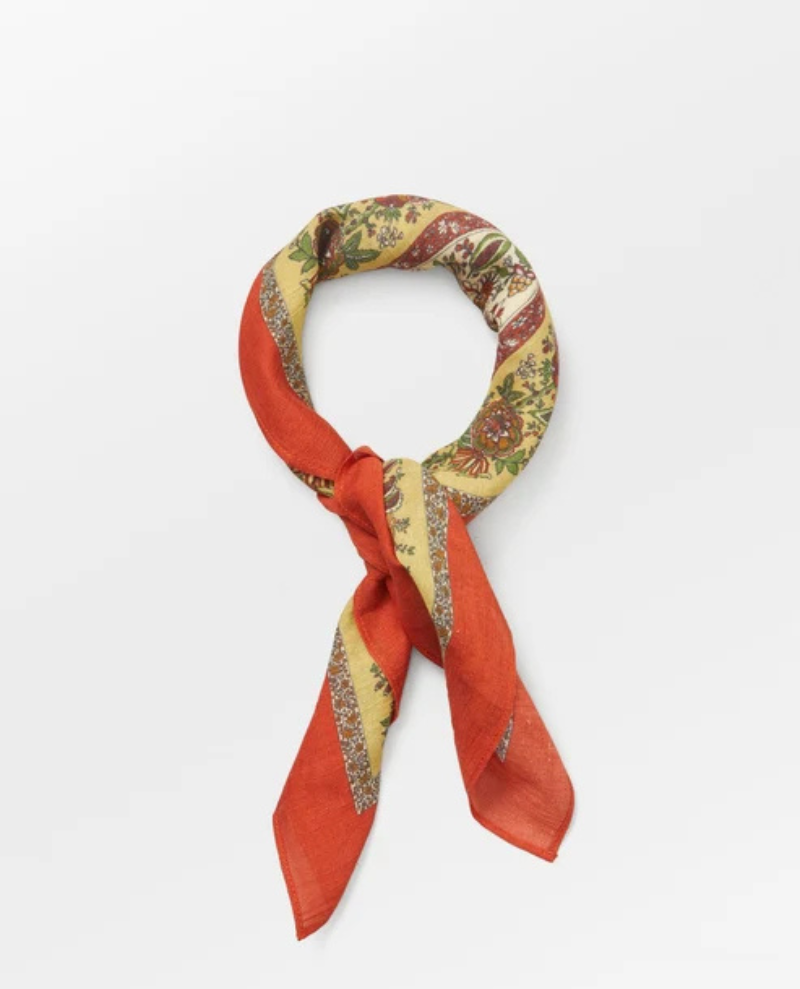 Beck Sondergaard Tapisflora Orange Cotton Scarf