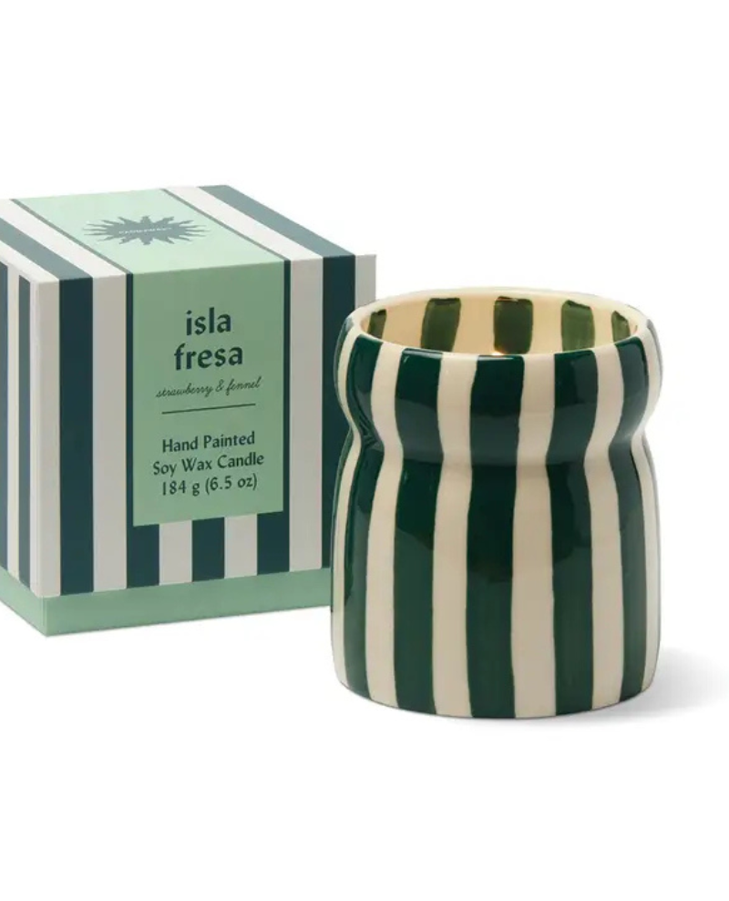 Paddywax Cabana Teal Ceramic Candle - Isla Fresa