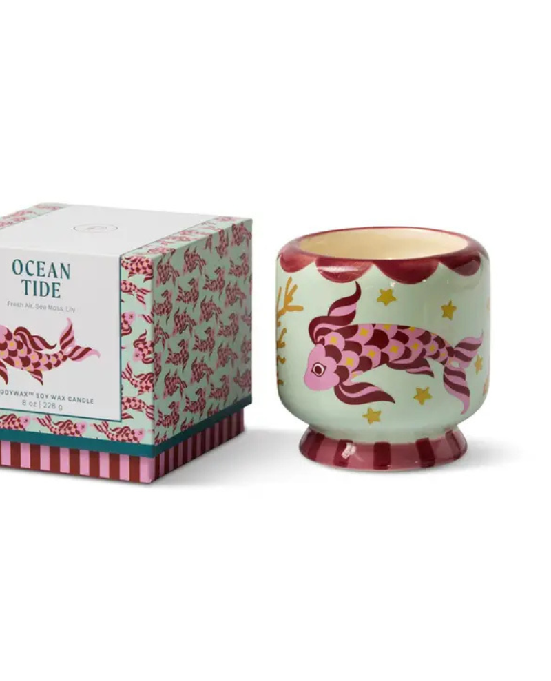 Paddywax A Dopo Koi Fish Ceramic Candle - Sea Salt & Sage