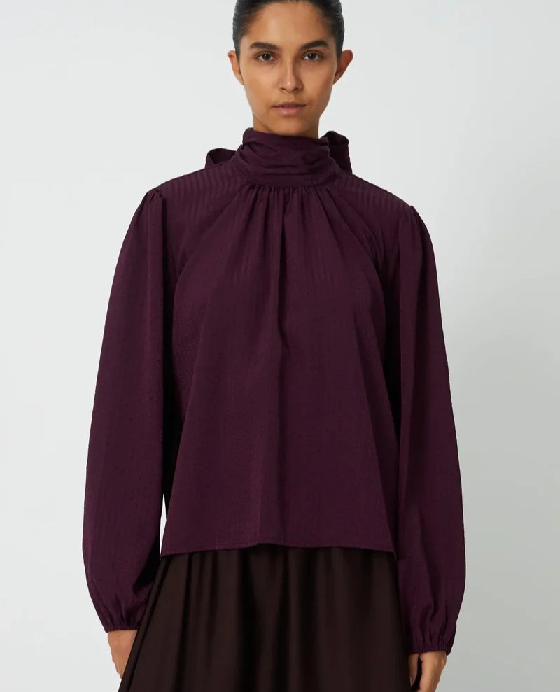 Stella Nova Beetroot Bow Blouse