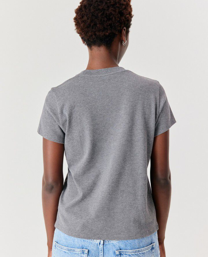 American Vintage Grey Ykobow Short Sleeve T-Shirt