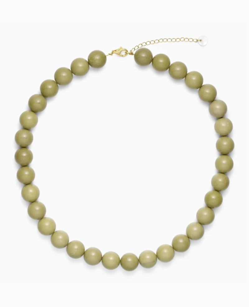Soi Copenhagen Faro Green Alashan Agate Necklace