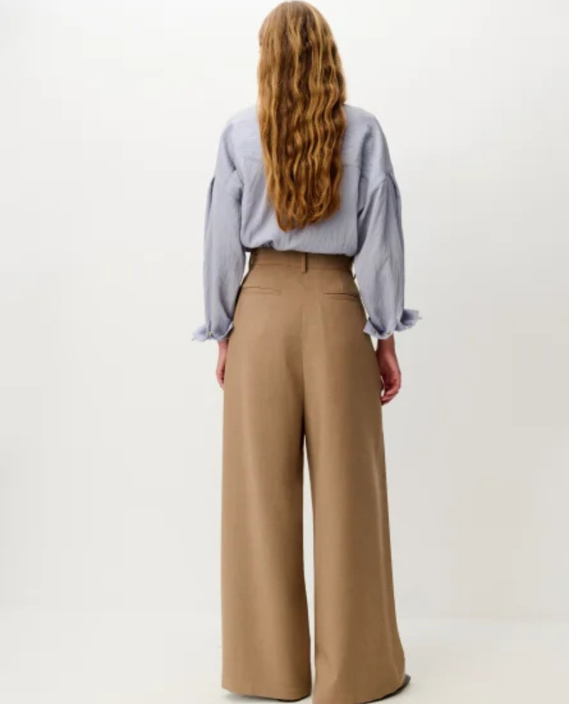 Sessun Provenco Beige Wide Leg Trousers