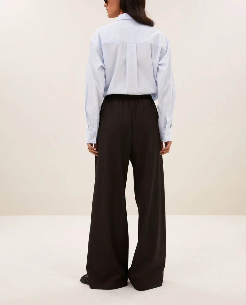 By-Bar Pelle Brown Pinstripe Trousers