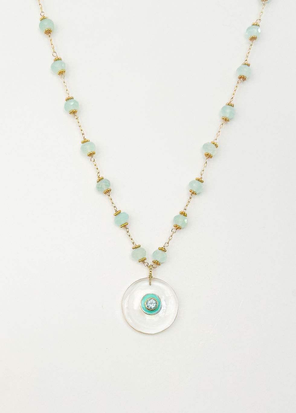 Thumbnail: Gemstone Pendant Drop Necklace