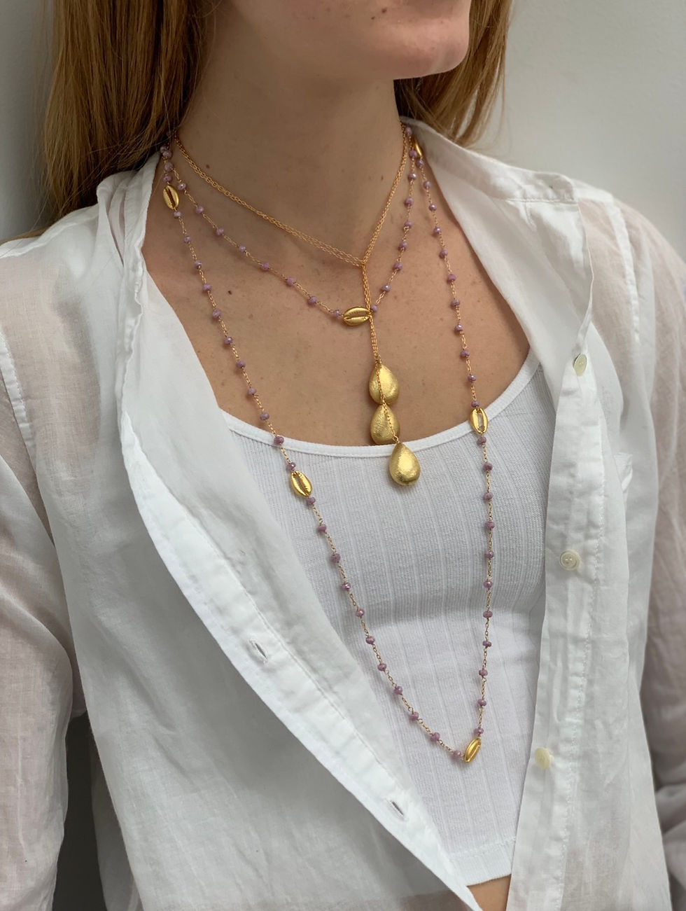 Thumbnail: Cowrie Charm Long Lariat