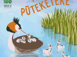 Five Wee Pūteketeke by Nicola Toki