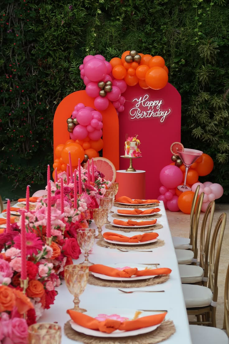 Pink & Orange Birthday Party Decor _ Tropical Sunset Birthday Theme.jpeg