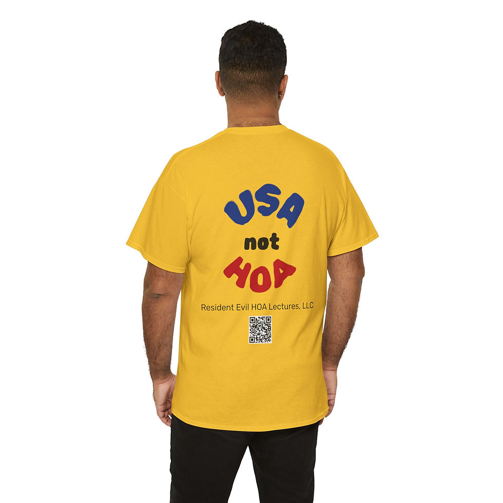 Thumbnail: Back Print Advocacy Tshirt - USA not HOA
