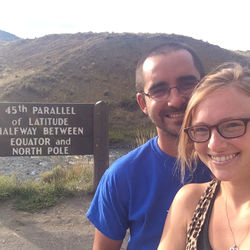Halfway between equator & North Pole