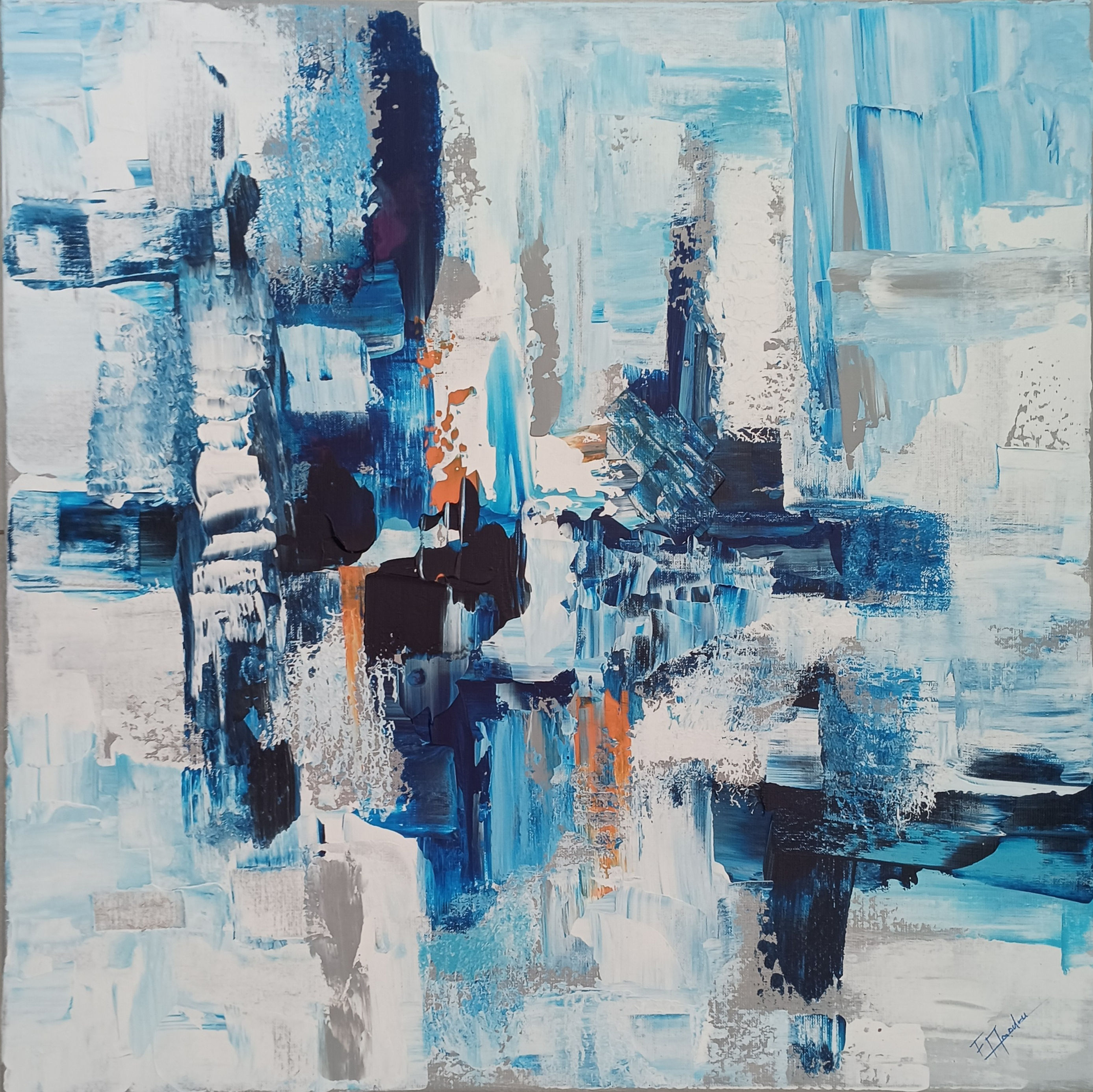 Eclats aquatiques 70x70