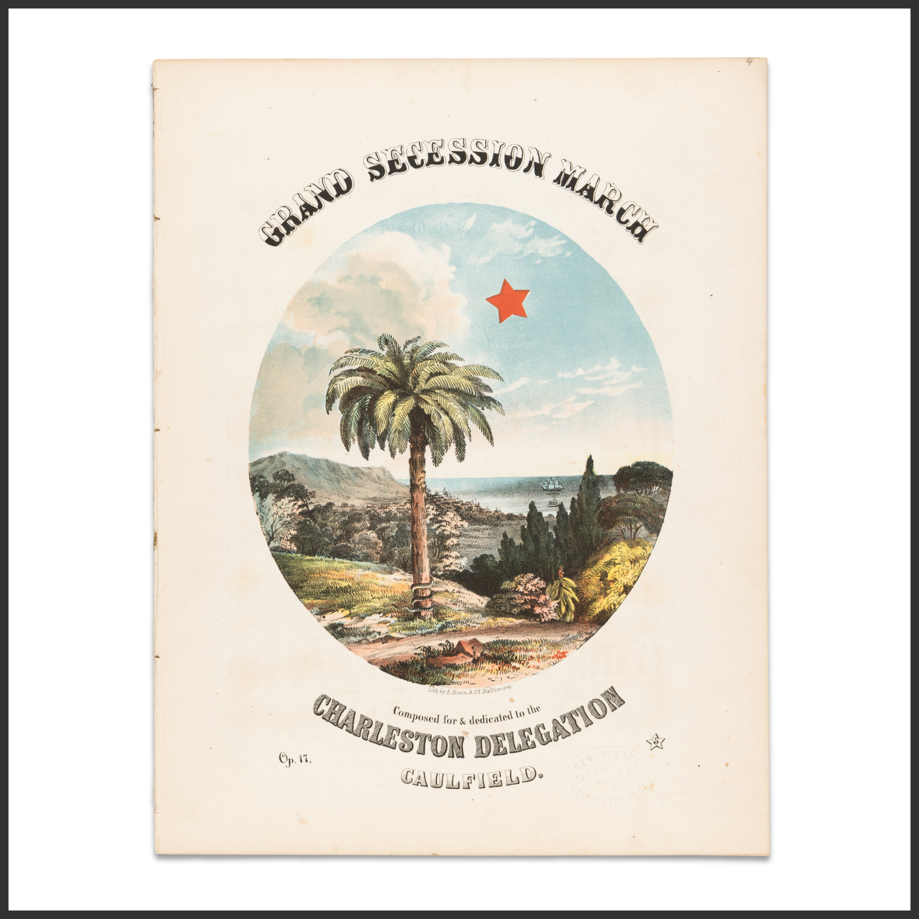 South Carolina Secession Crisis "Grand Secession March" Sheet Music