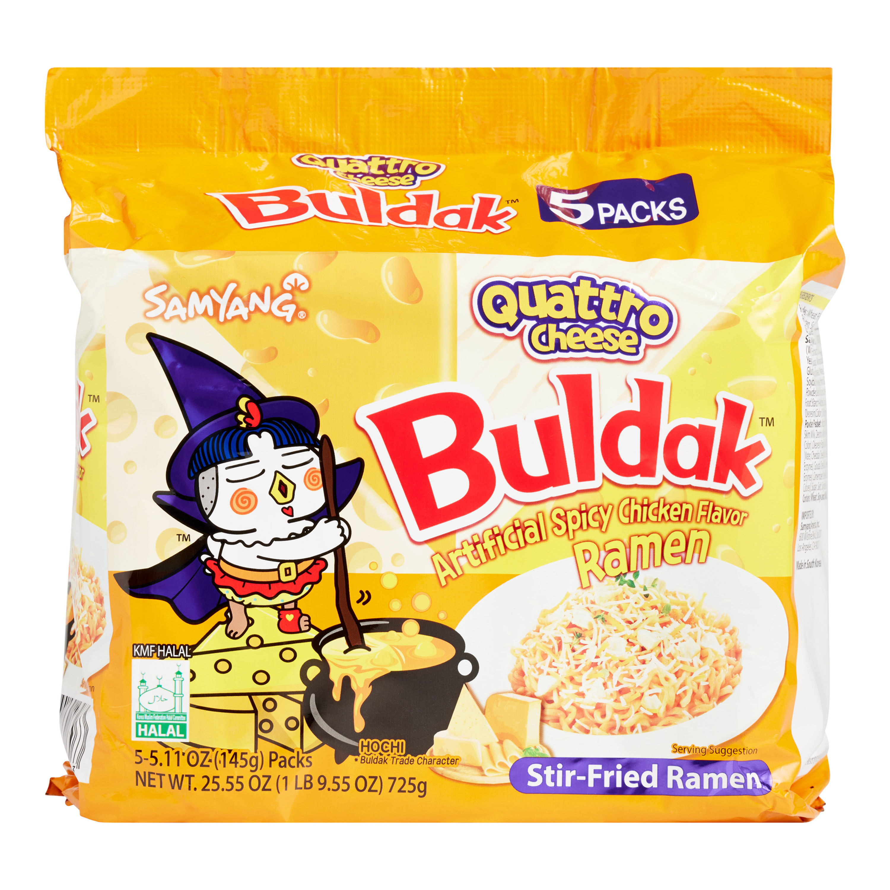 Samyang's Buldak Quattro Cheese Flavored Ramen - 5ct