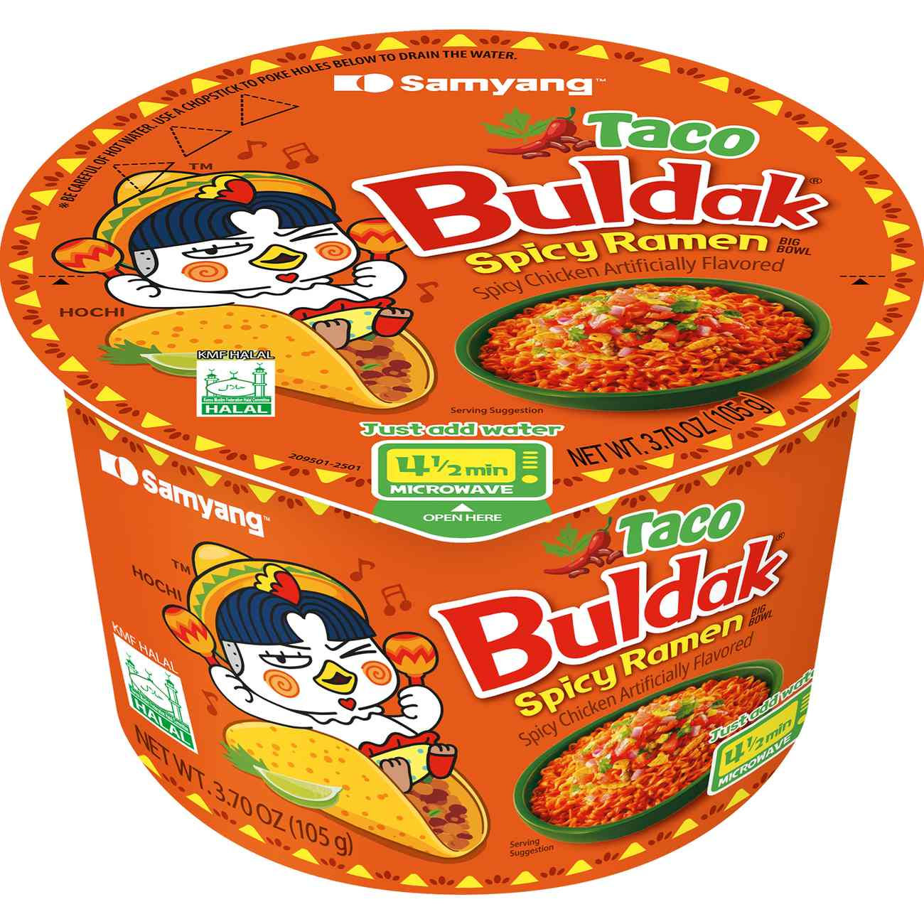 Samyang's Buldak Taco Flavored Ramen (Bowl)