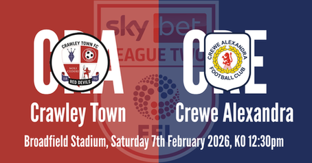 Crawley Town v Crewe Alex 25-26 Preview - Cursed