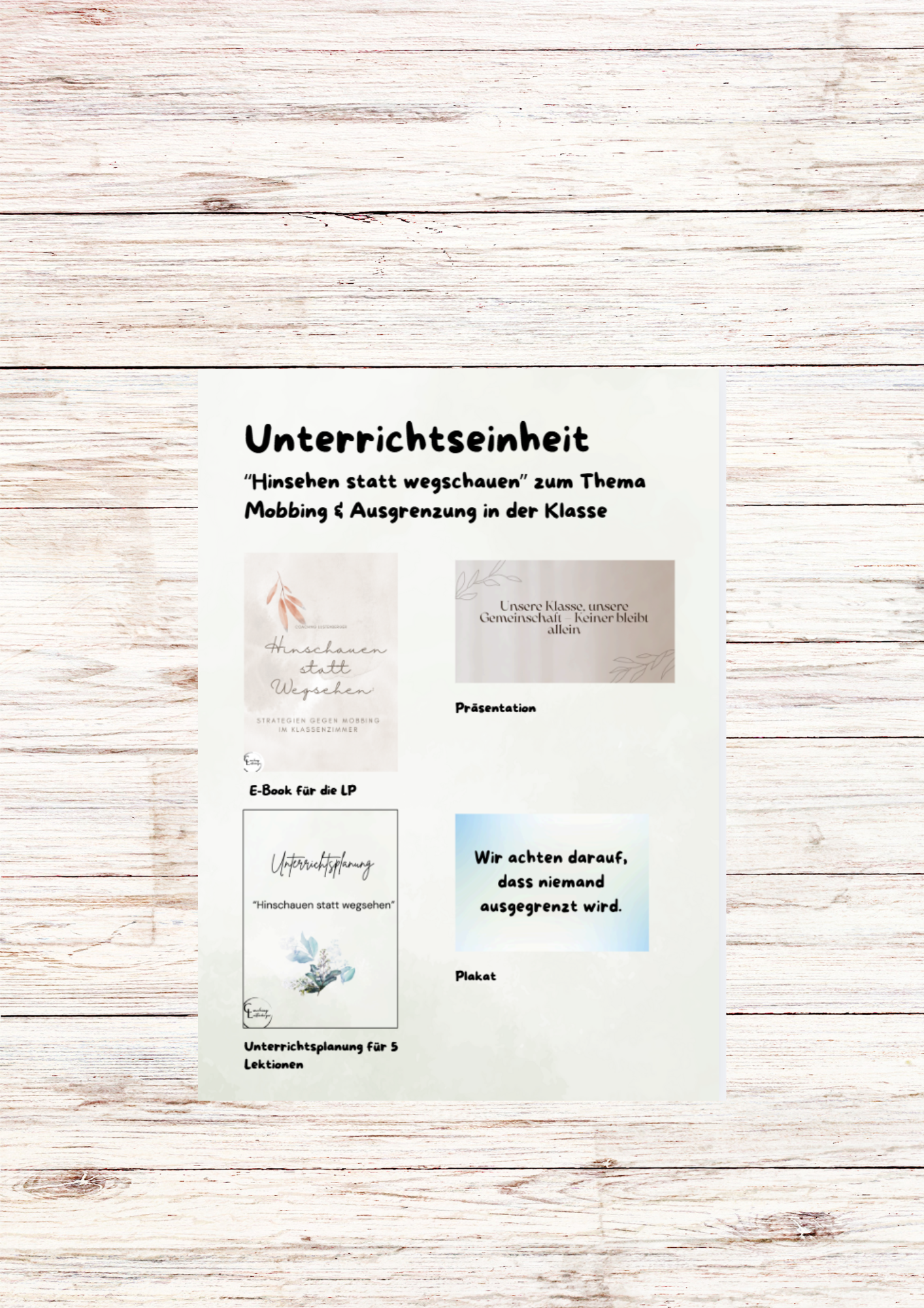 Materialpaket: Strategien gegen Mobbing – Hinschauen statt wegsehen