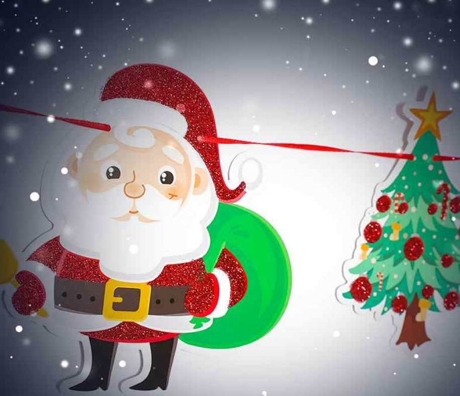 Thumbnail: 3m Golden Power Santa Claus and Christmas Tree Banner