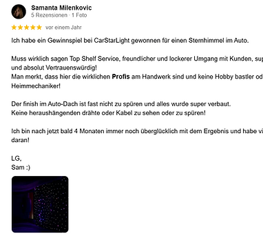 Google Bewertung sehr gut