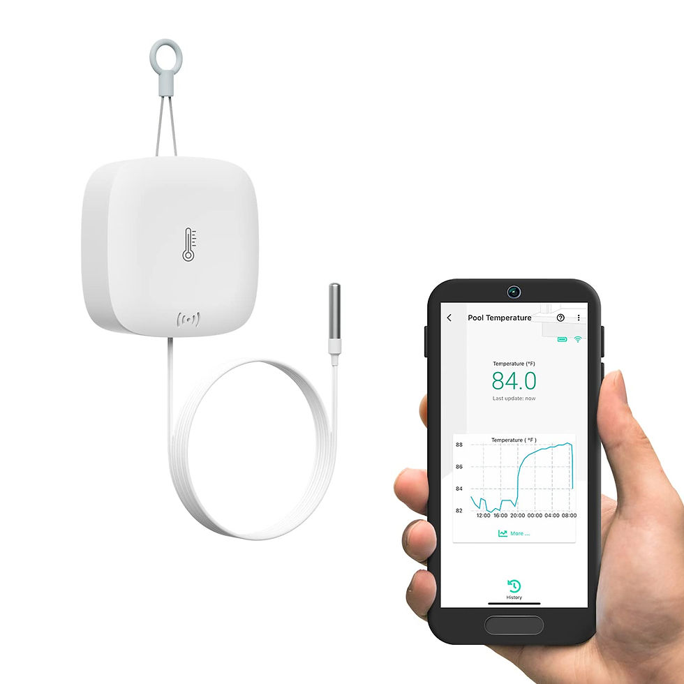Smart thermostat with mobile app, displaying 84.0 degrees