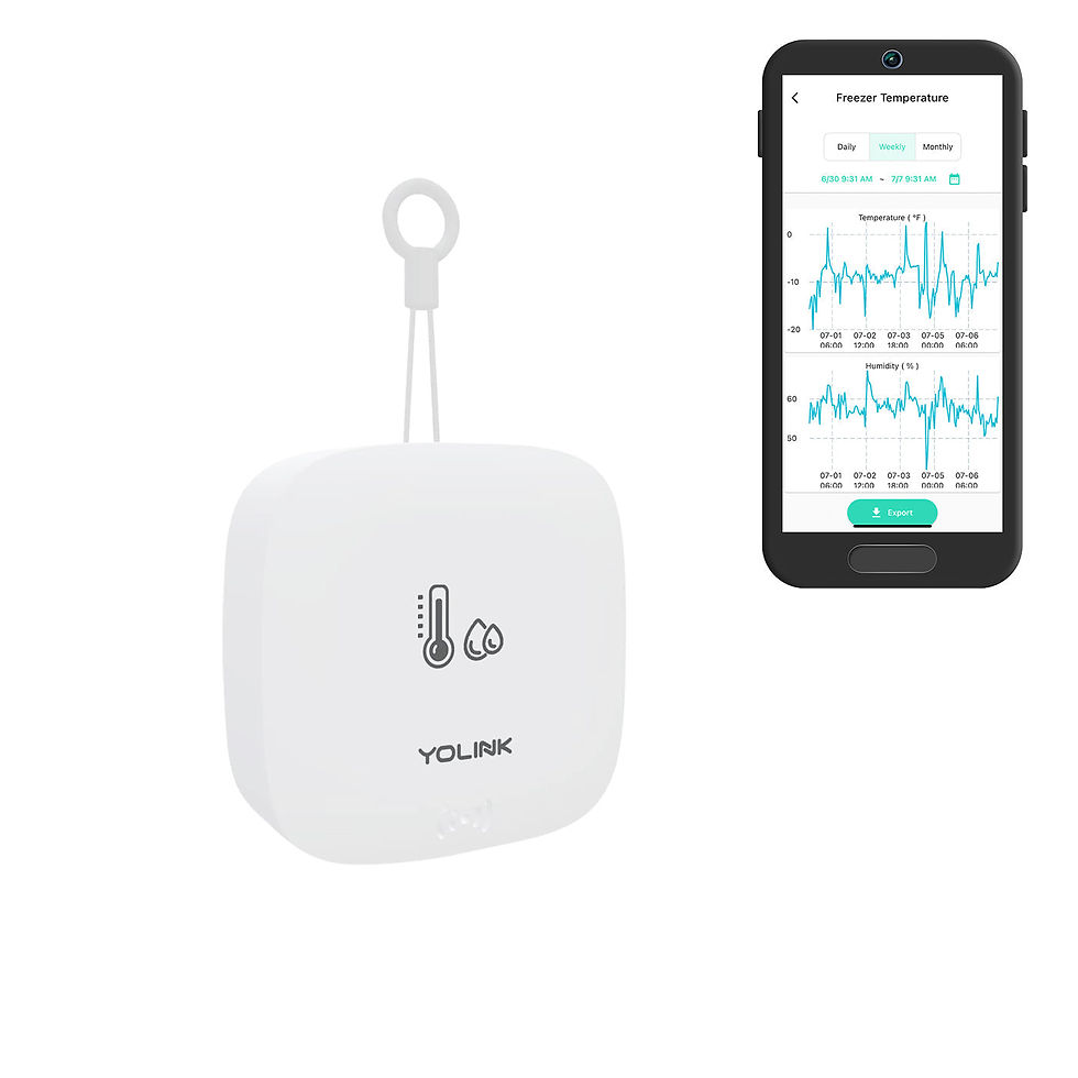 YOLINK Wireless Thermometer with mobile app data