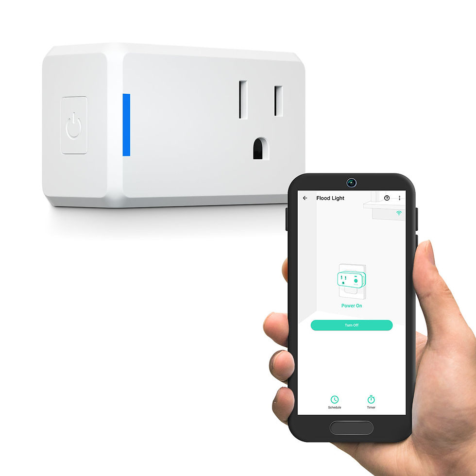 Smart plug controlled via smartphone app