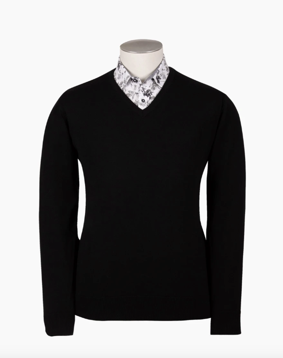 Fairlie black v-neck jersey