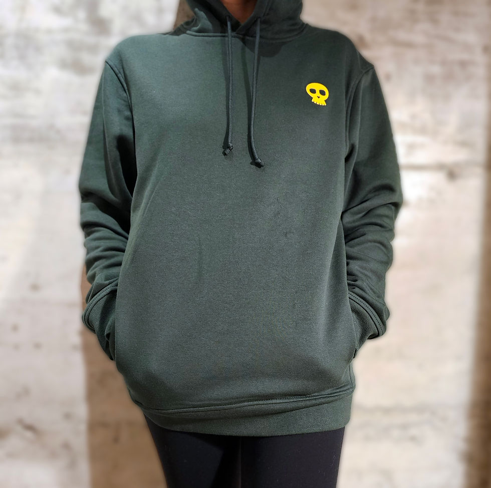 Sweatshirt Algodão Orgânico Forest Green - Skull