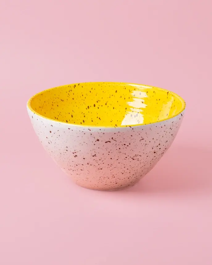 Saladeira cerâmica 1,5l - 21cm / Amarelo CANELAN