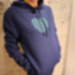 Sweatshirt Algodão Orgânico Navy Blue - Blue Heart