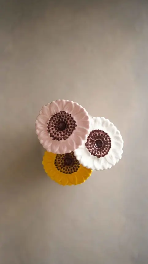 Flor Girassol em cerâmica