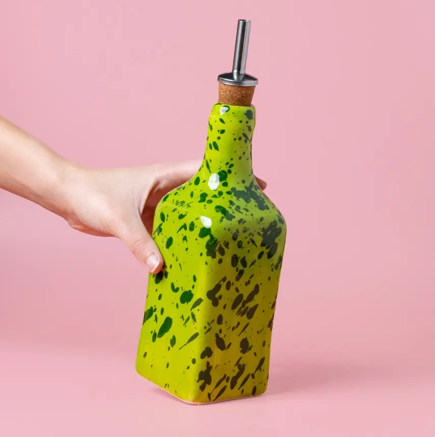 Garrafa de Óleo Cerâmica Artesanal/475ml/Mojito