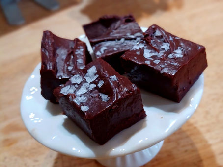 Sea Salt Dark Chocolate Fudge #FoodieReads