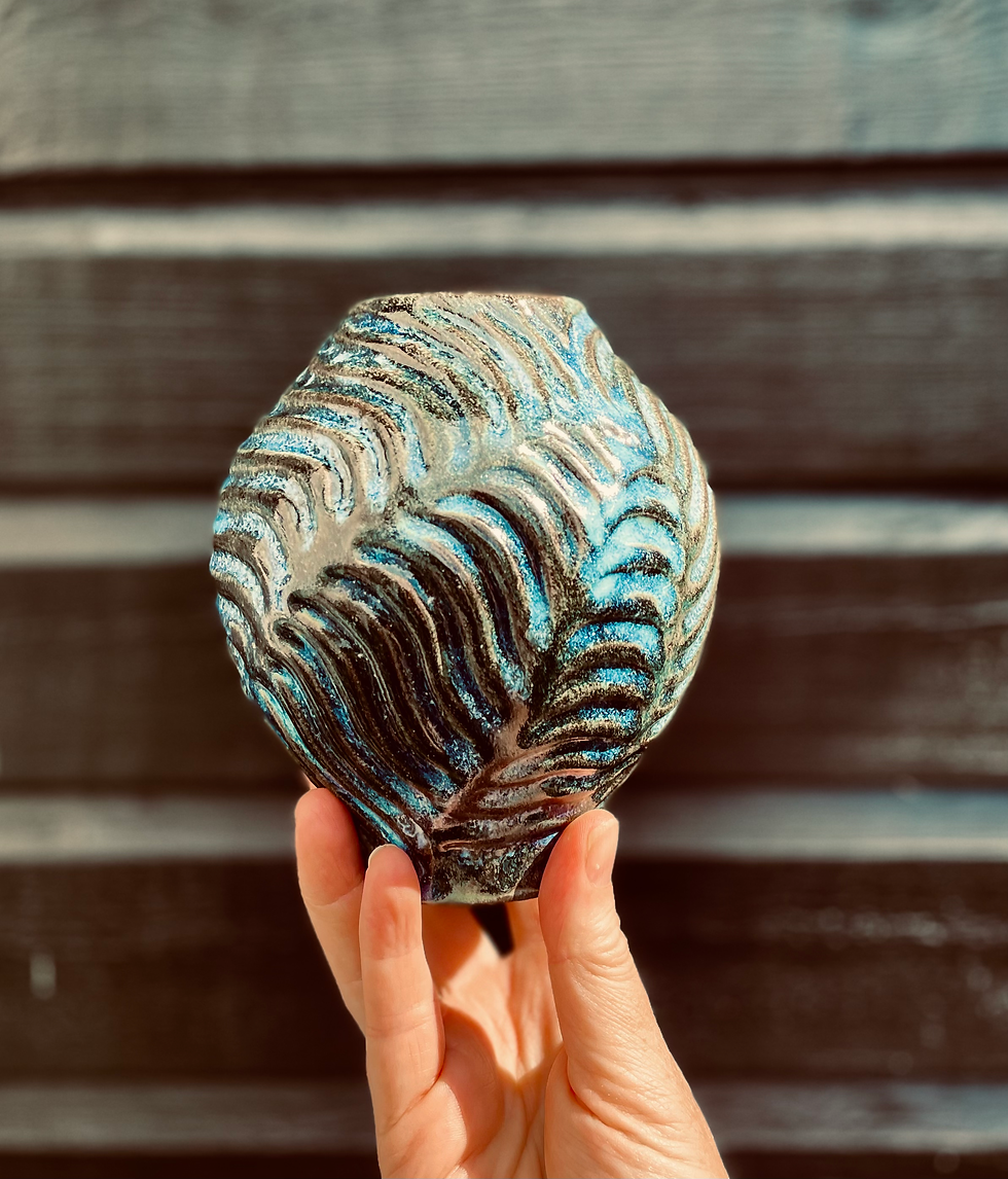 Miniaturebillede: vase i blå
