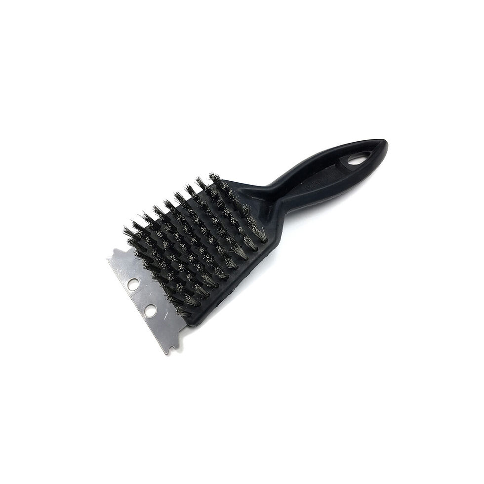 Perie grill cu racleta, 70x190x80 mm