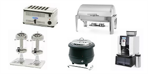 Echipamente profesionale pentru servire; supiere, chafing dish, dispensere bauturi reci, dispensere bauturi fierbinti, dispensere cereale.