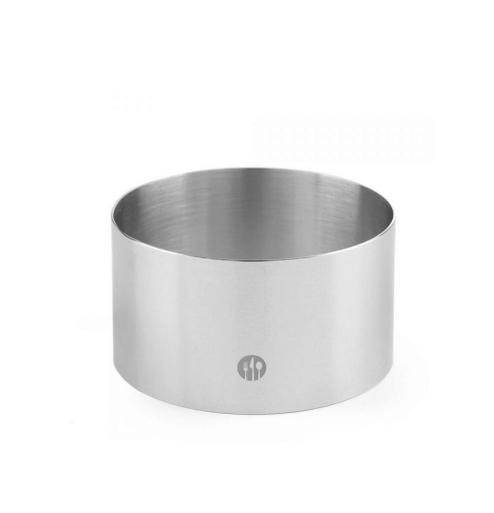 Forma rotunda pentru conturare prajituri si mancaruri, din inox, Ø 180x(H)60 mm