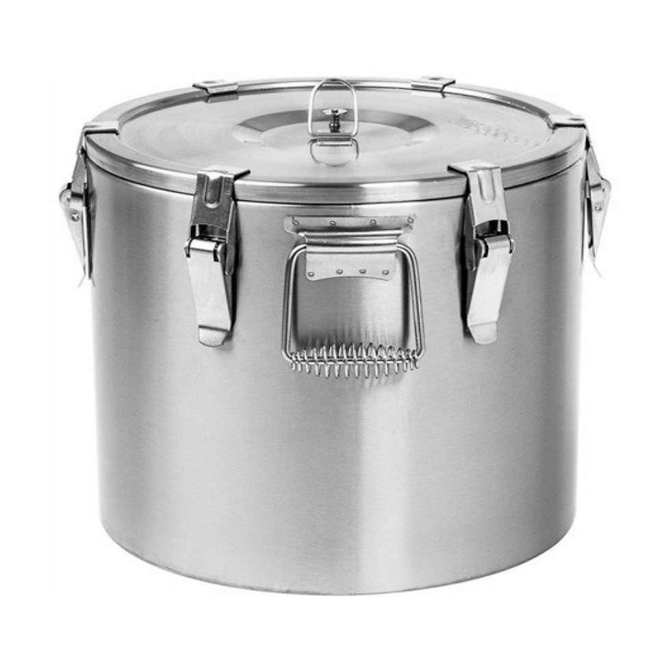 Marmita termica din inox polisat, transport alimente, ∅ 330 mm, 30 l, h 450 mm