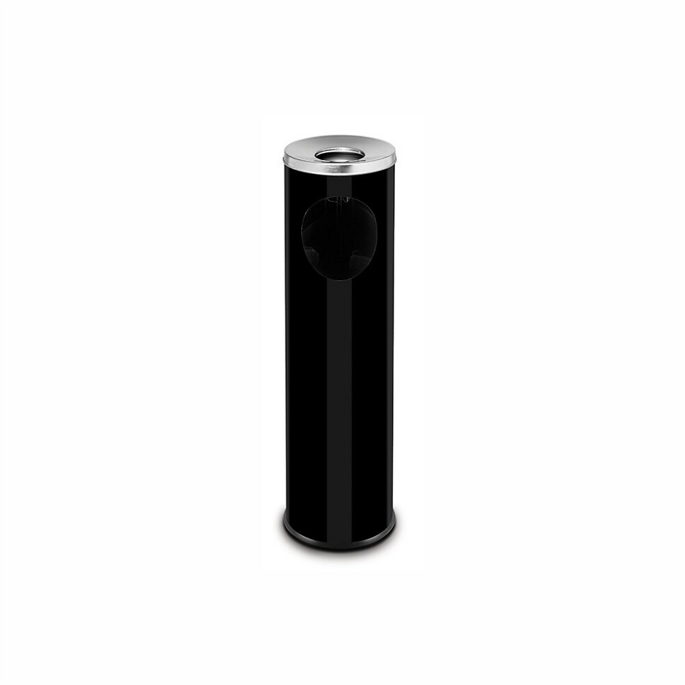 068213, Scrumiera inalta, cu cos gunoi, negru, h 700mm, Ø200mm, 15 litri