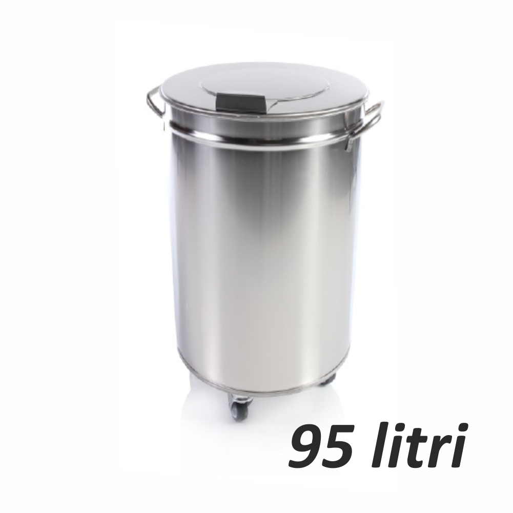 PB1_95, Pubela inox, cu capac detasabil, inox horeca, inox de calitate bar, inox horeca, inox alimentar, inox ieftin, inox