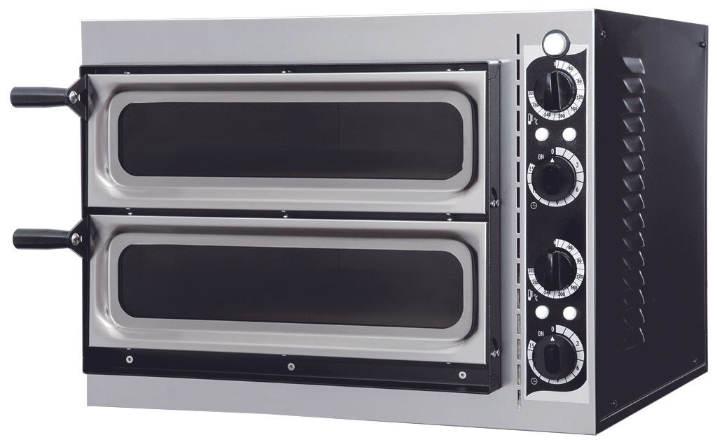 Cuptor pizza electric, 2 camere cu samota 410x360x90 mm, 2,4 kW, 230 VCuptor pizza electric, 2 camere cu samota 410x360x90 mm