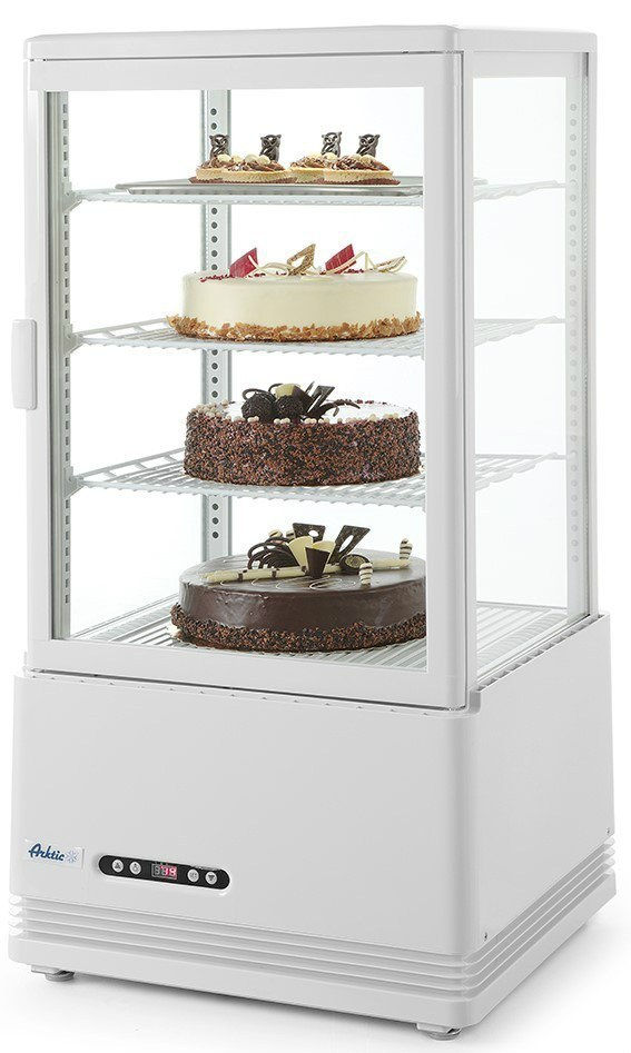 Miniatură: Vitrina rece, 78 litri, 0°C-12°C, 170 W, 3 rafturi reglabile, 452x406x966 mm, AL