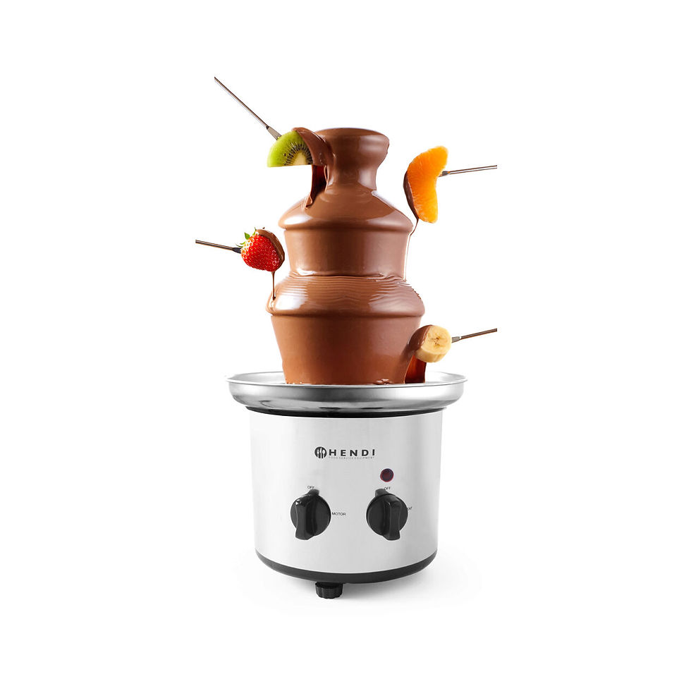 Fantana de ciocolata 3 nivele, 170 W, inox, ø210x(H)400 mm