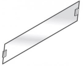 Polita frontala din sticla 1200 mm, pentru partea superioara a liniei