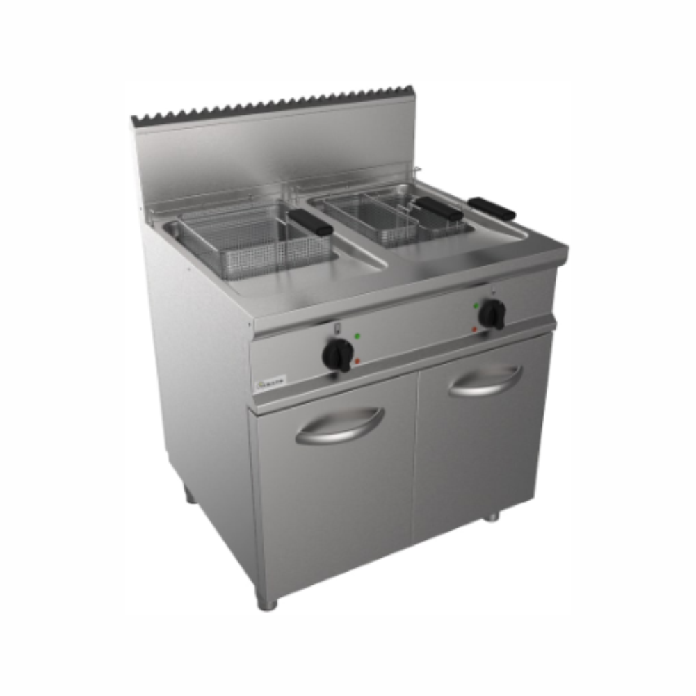 CA L7/FRG2V17, Friteuza pe gaz 2 x 17 litri, cu sistem de filtrare ulei, linia Lady 700