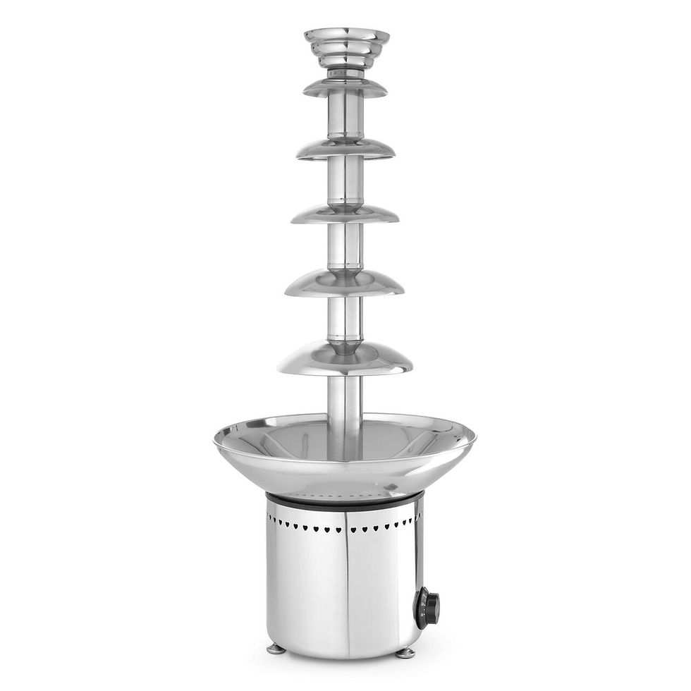 Fantana de ciocolata 6 nivele, 300 W, inox, ø370x(H)840 mm