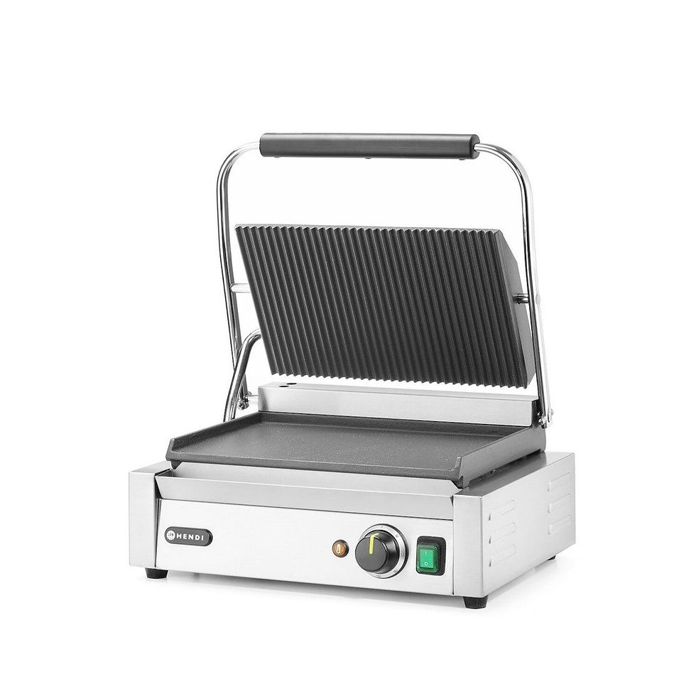 Contact grill Panini, neted+striat, 2,2 kW, 230 V, 432x396x214 mm
